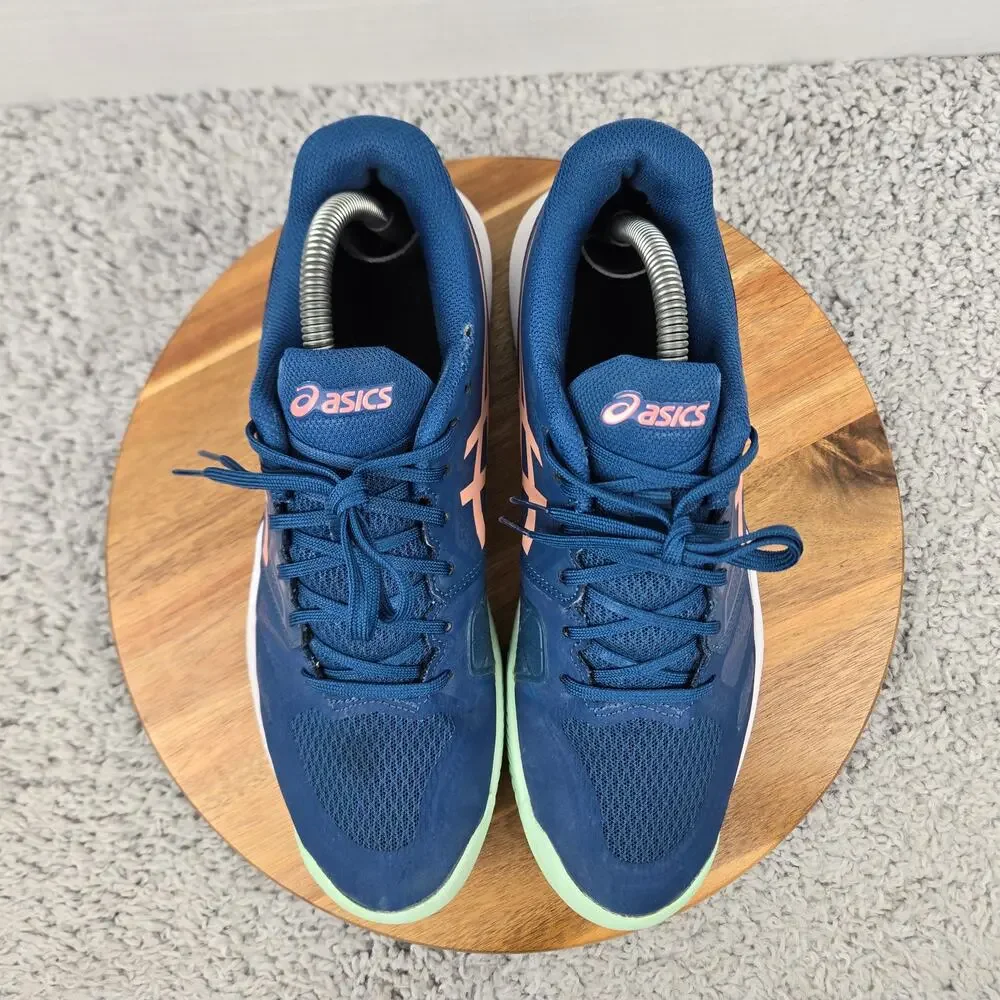 Asics Womens 10 Gel-Challenger 13 Clay Light Indigo Guava Tennis Court Shoe
